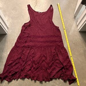 Burgundy Sleeveless Dress or long top